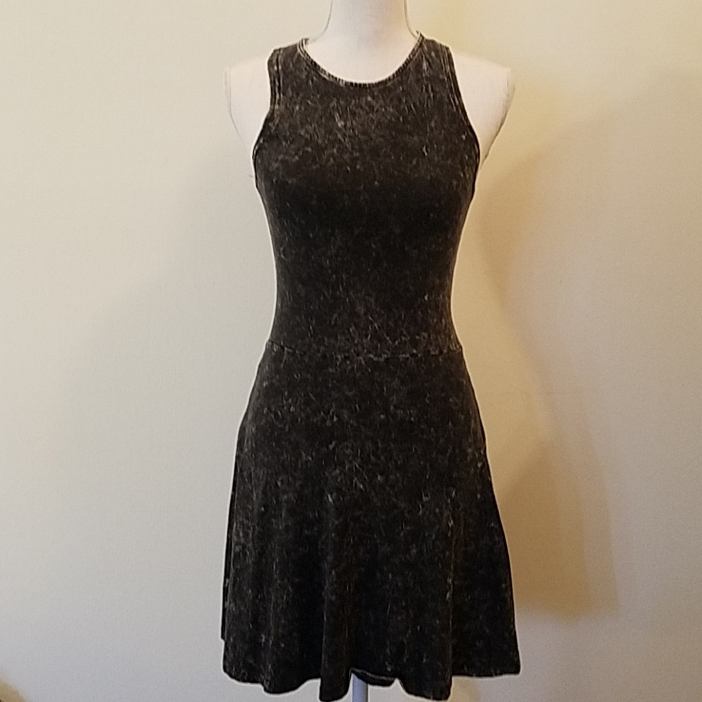 (3 For $20)H&M distressed black skater dress